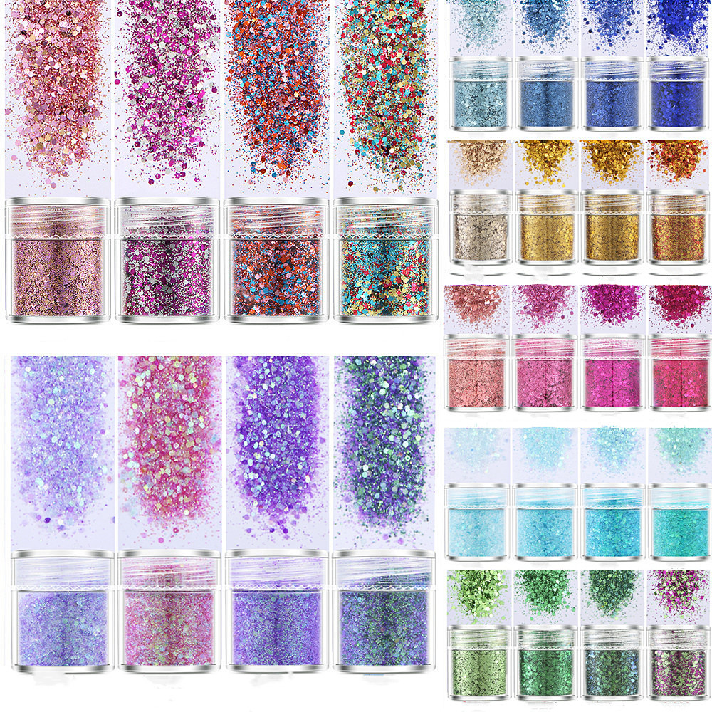 Resin Pigment Set - SNASAN 4Pcs Color Superfine Glitters Powder