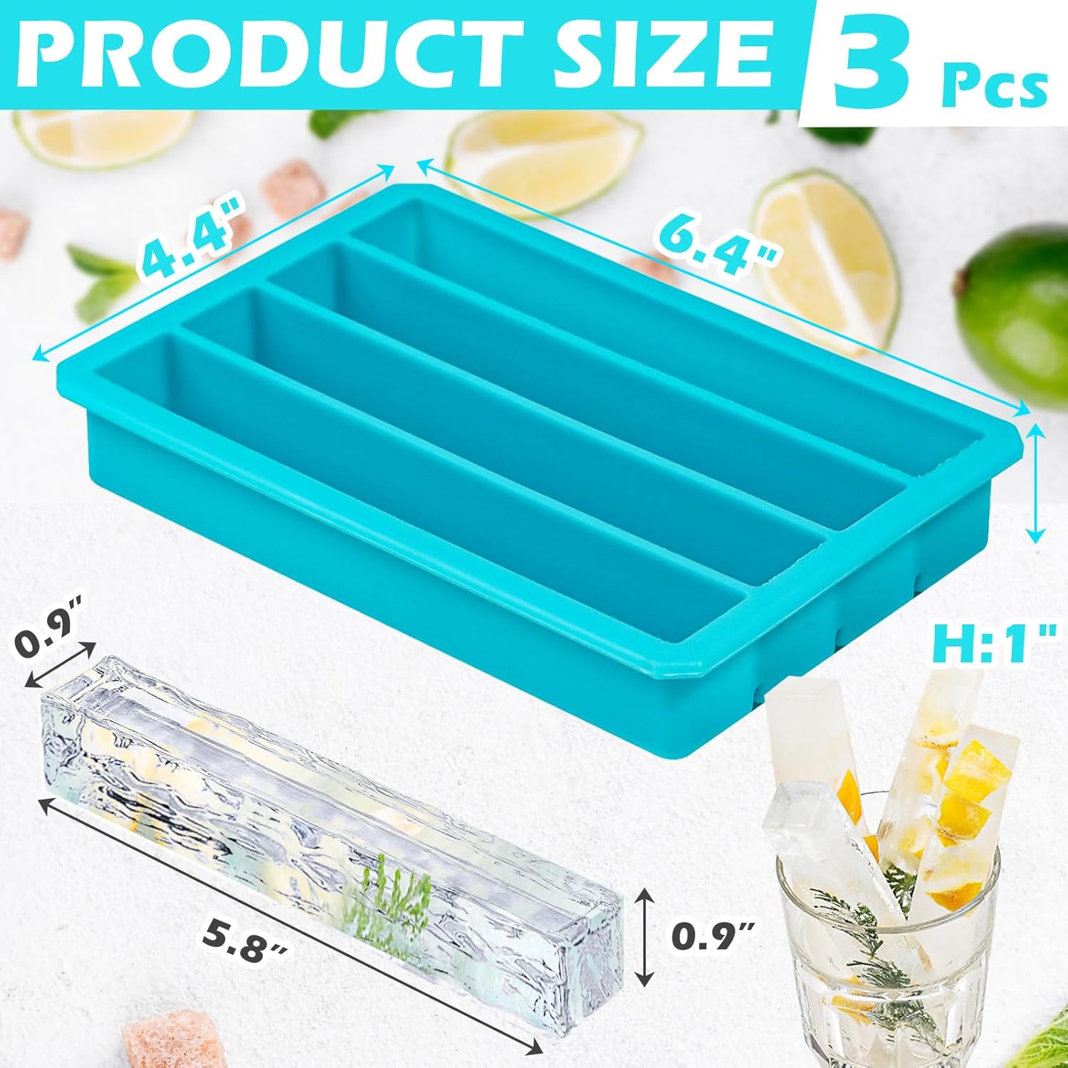Long Ice Cube Sticks Mold for  - Silicone Mold Tray recensione e prezzo