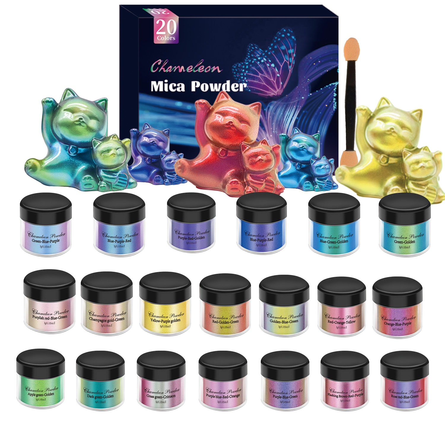 10/20pcs Mirror Chameleons Pig - Resin Glitter Pack recensione e prezzo