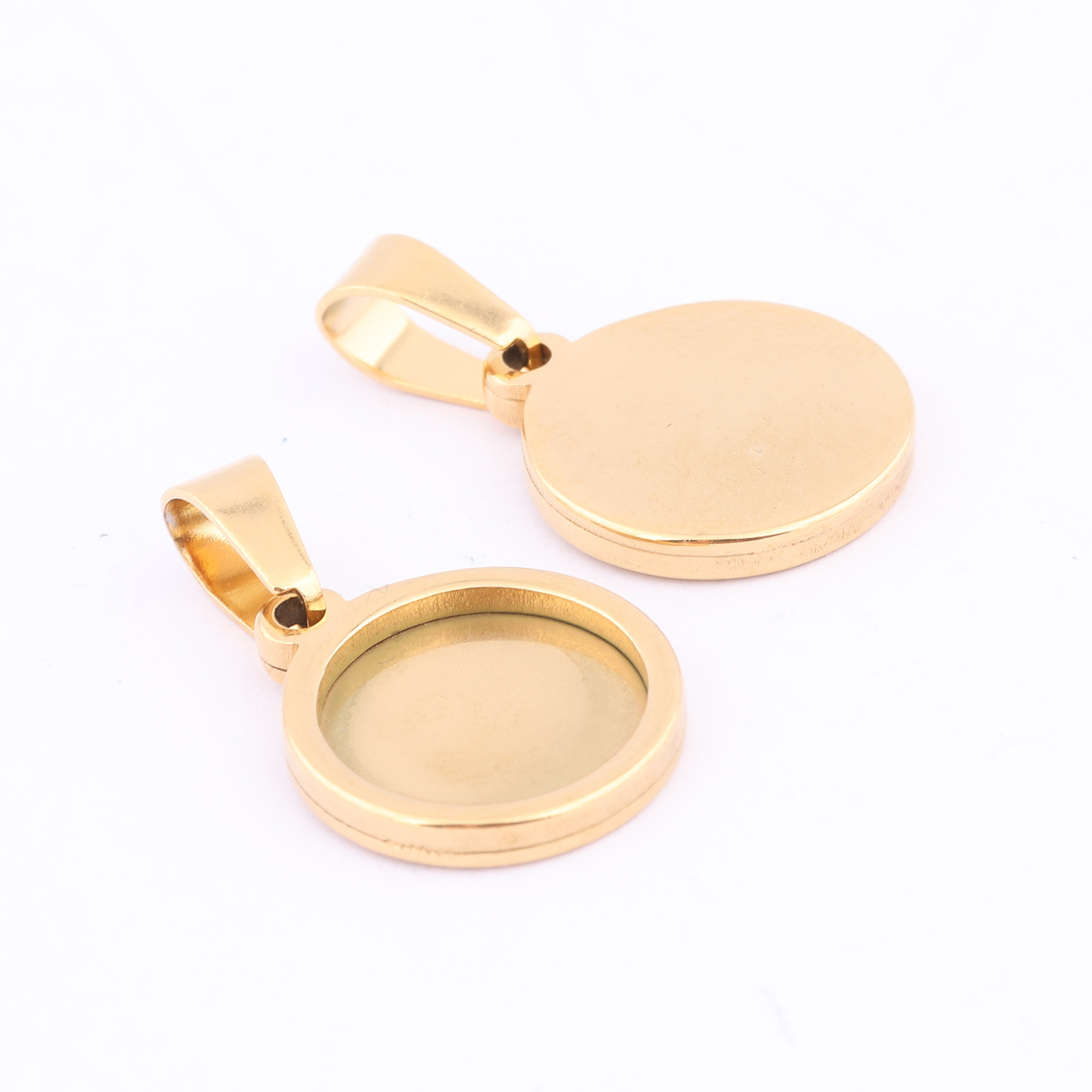 10pcs Gold Plated Black 12mm R - Bezels Set Pendant recensione e prezzo