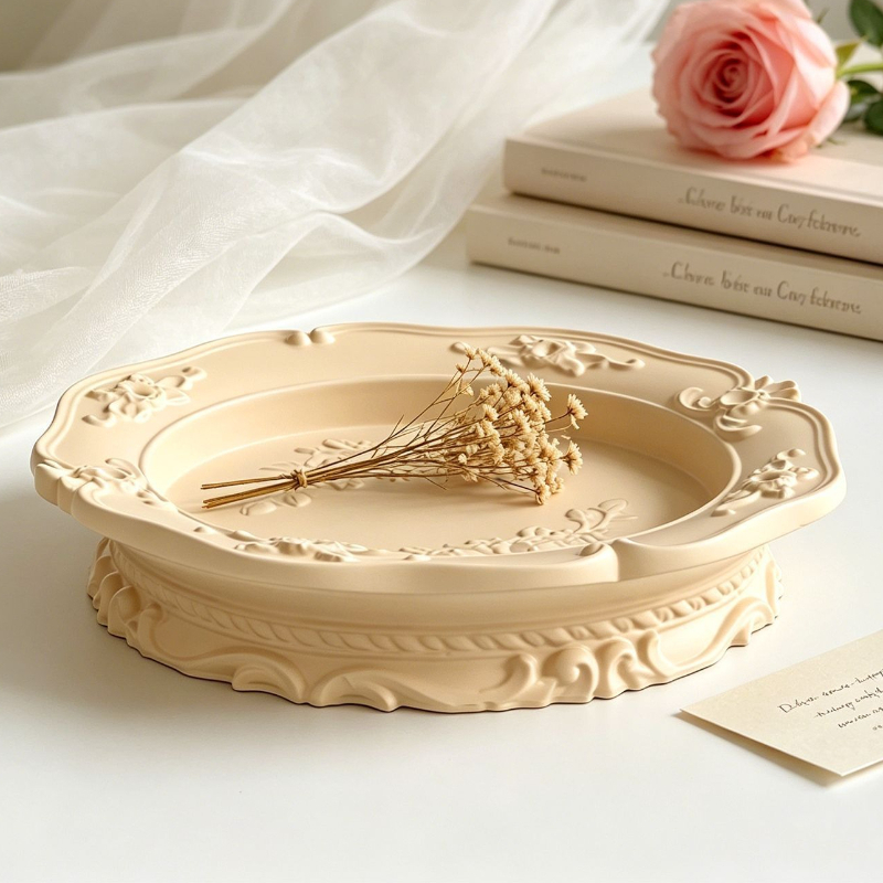 Elegant Vintage Baroque Lace S - Coaster Mold Round recensione e prezzo