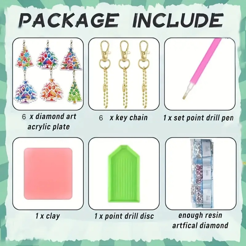 6pcs/SetDIY Christmas tree pat - Resin Craft For Beginners recensione e prezzo