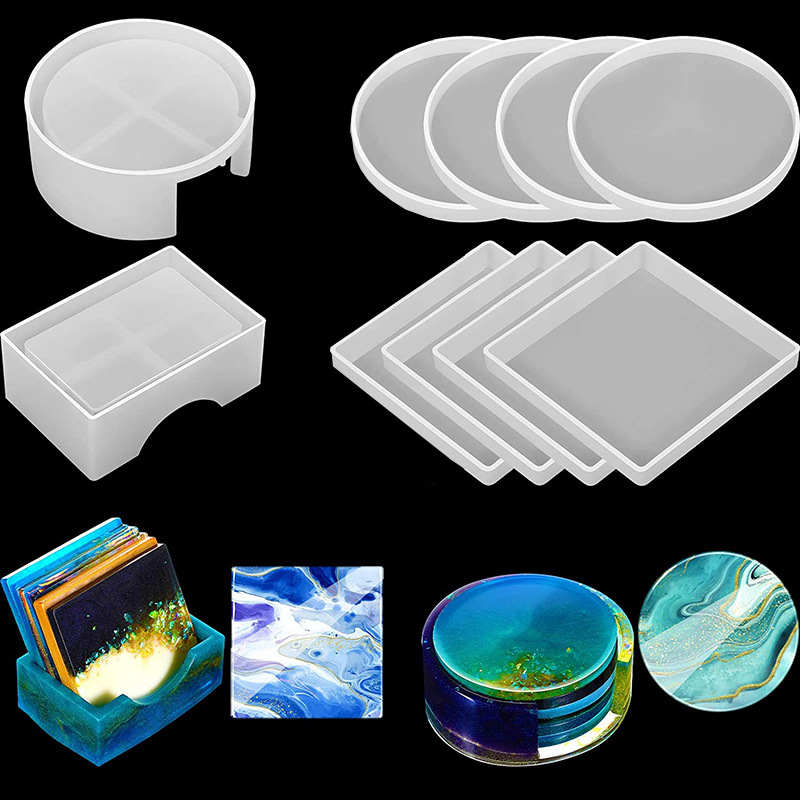 5Pcs/Set DlY Epoxy Resin Cup C - Coaster Mold Round recensione e prezzo