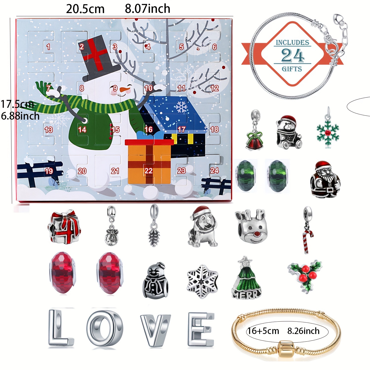 Snowman Christmas Advent Calen - Resin Jewelry Kit recensione e prezzo