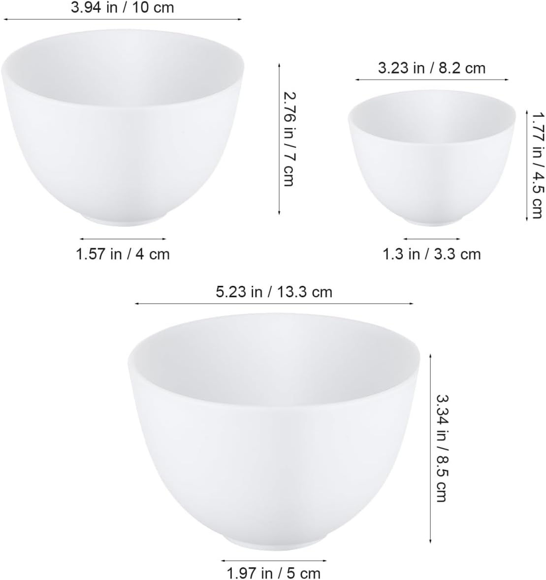 3pcs/set Silicone Bowls White  - Mixing Cup Silicone recensione e prezzo