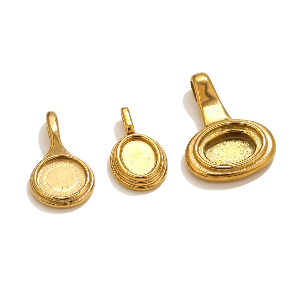 5pcs Stainless Steel Round Ova - Resin Craft Supplies recensione e prezzo