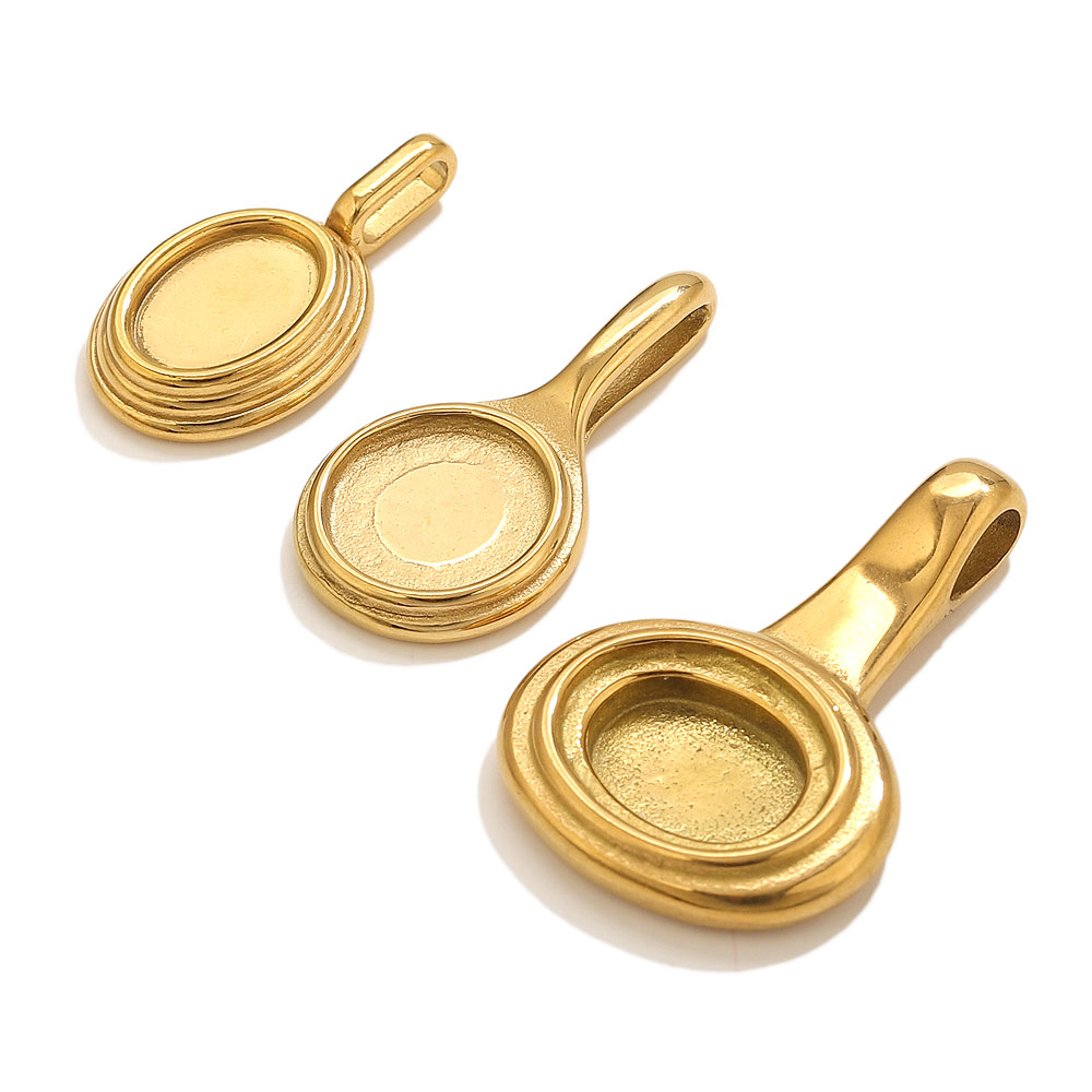 5pcs Stainless Steel Round Ova - Resin Craft Supplies recensione e prezzo