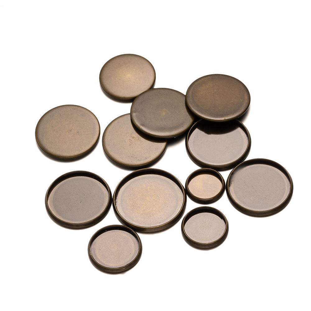 20pcs Antique Bronze Flat Roun - Bezels Set Pendant recensione e prezzo