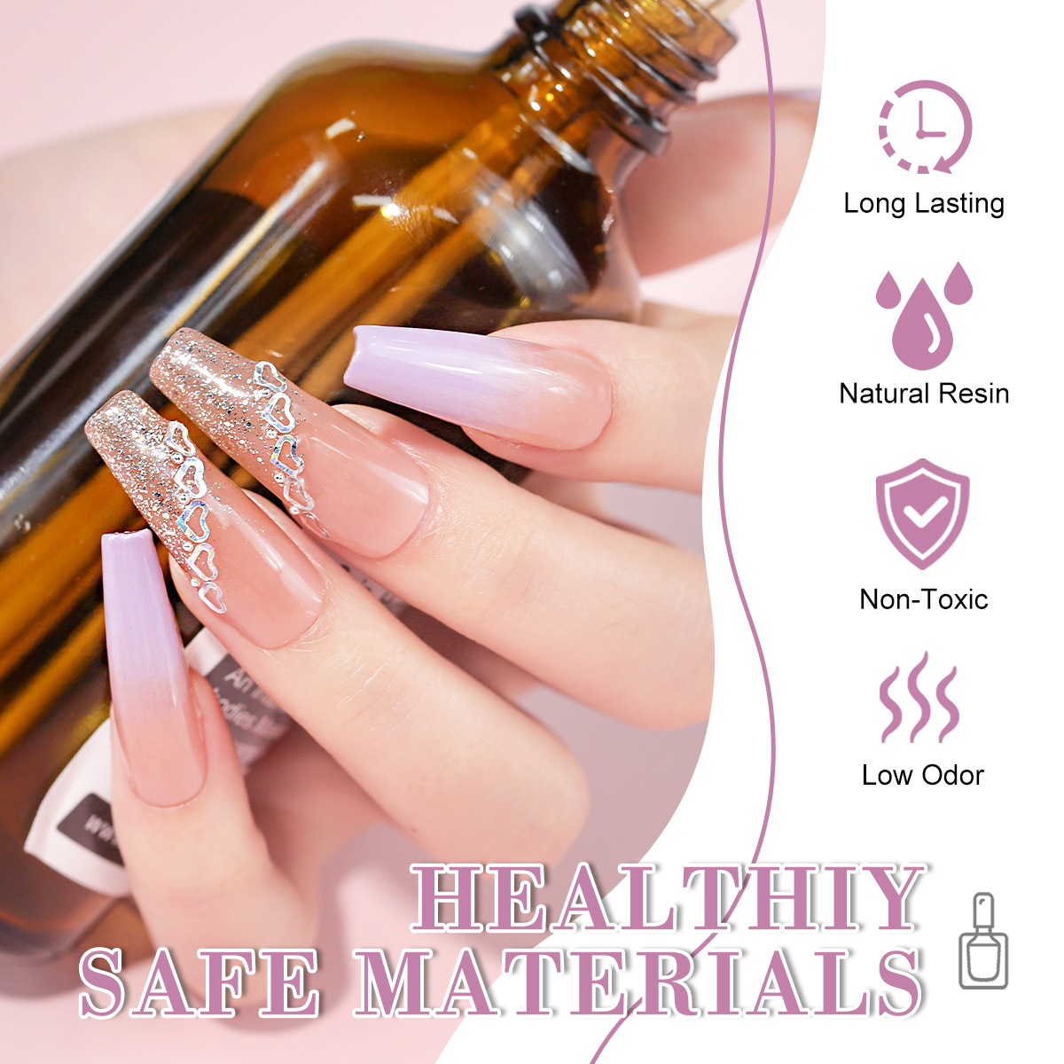LIMEGIRL 18 PCS Gel Nail Polis - Resin Glitter Pack recensione e prezzo