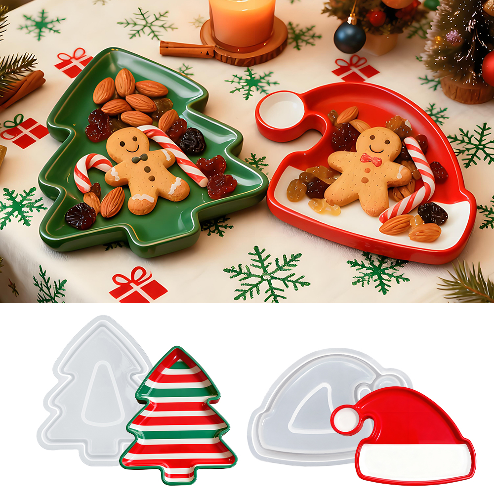 S0246 Christmas Tree Santa Hat - Serving Tray Mold recensione e prezzo