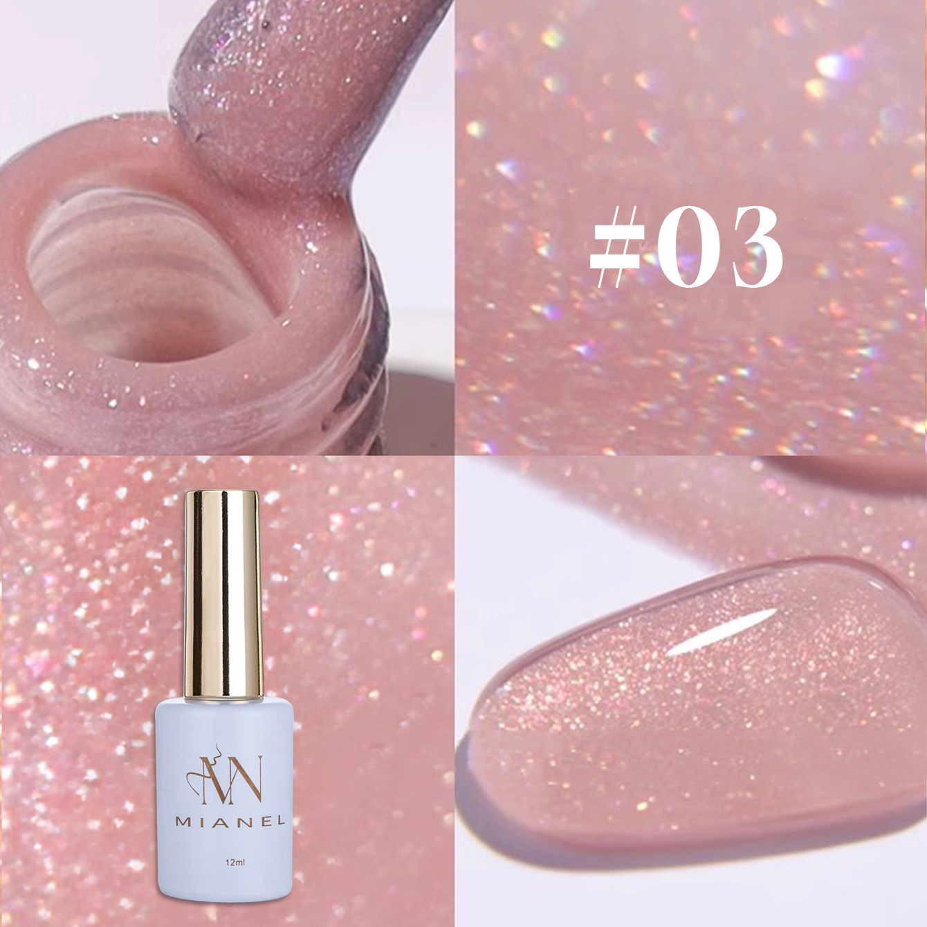 MIANEL 12ML 1PCS Fugitive Whit - Resin Glitter Pack recensione e prezzo