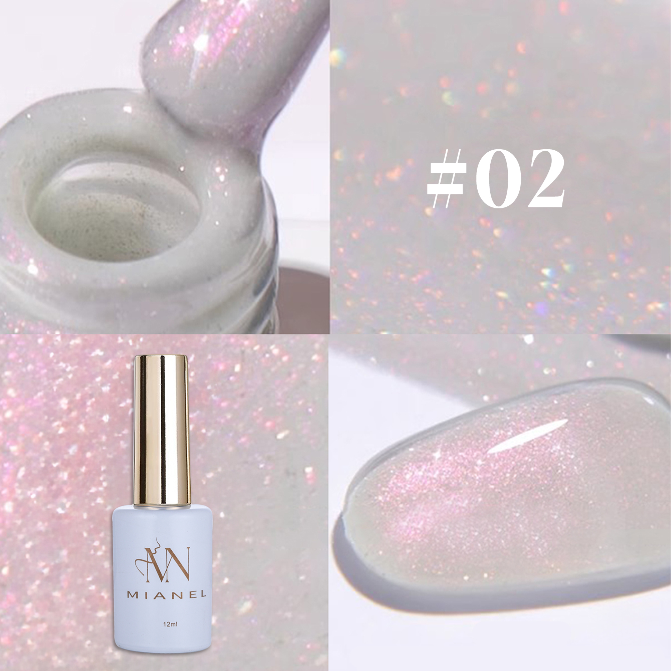 MIANEL 12ML 1PCS Fugitive Whit - Resin Glitter Pack recensione e prezzo