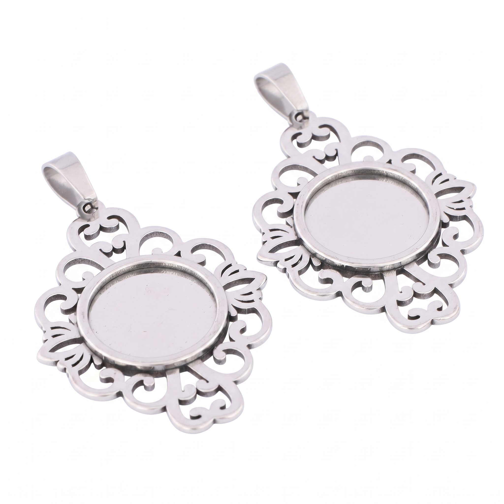 5pcs Stainless Steel Filigree  - Bezels Set Pendant recensione e prezzo