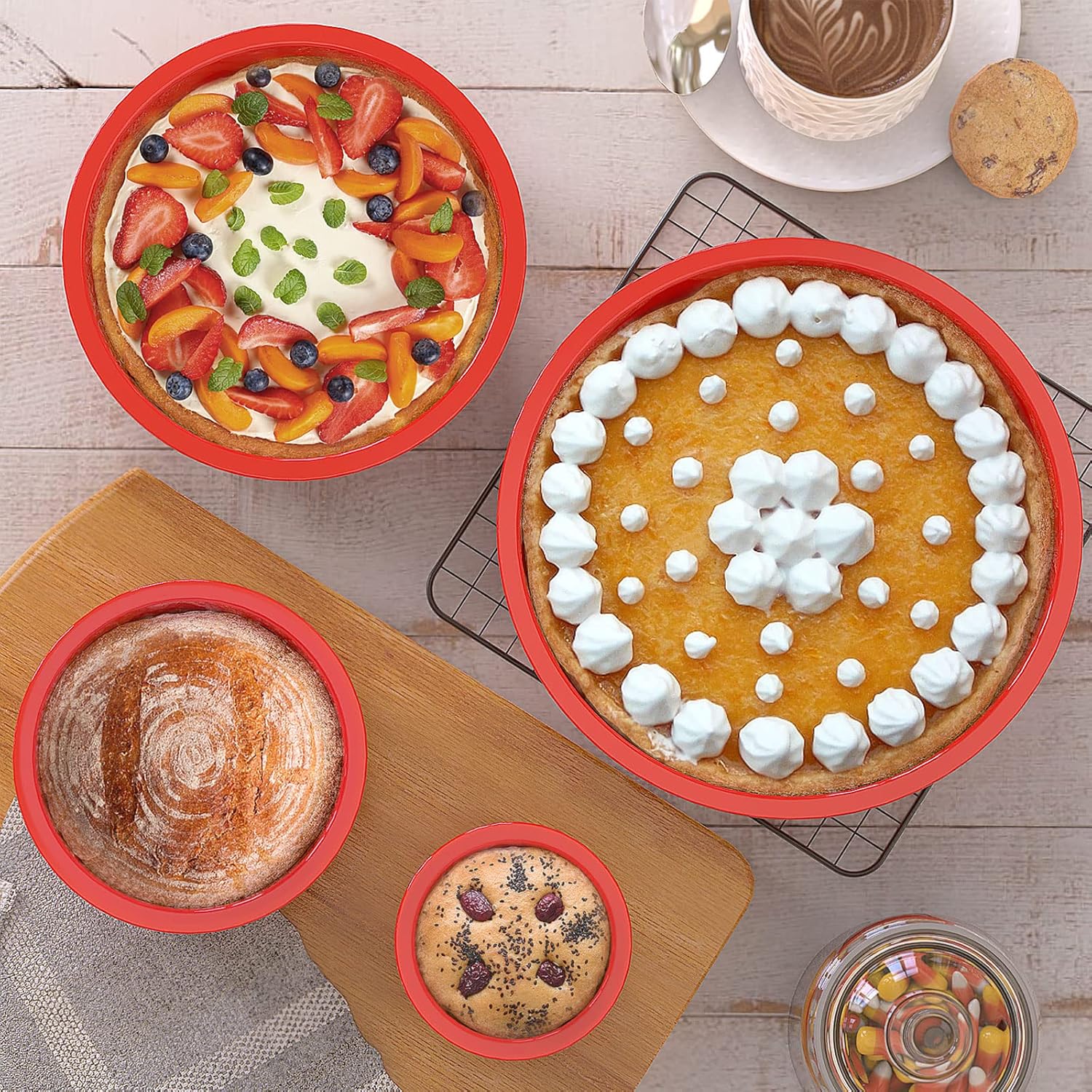 Silicone Cake Mold 4/6/8Inch R - Coaster Mold Round recensione e prezzo