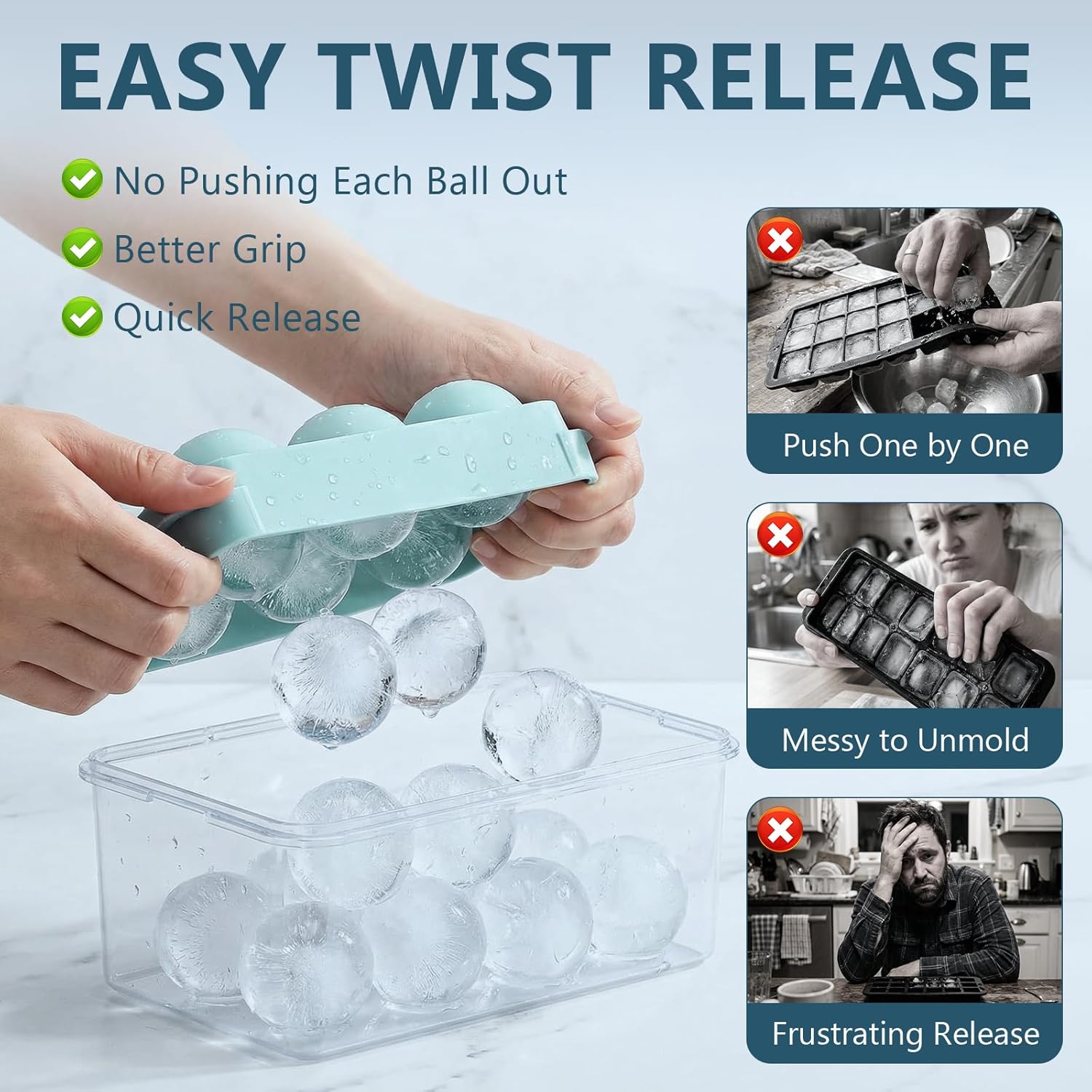 Large Round Ice Cube Trays for - Coaster Mold Round recensione e prezzo