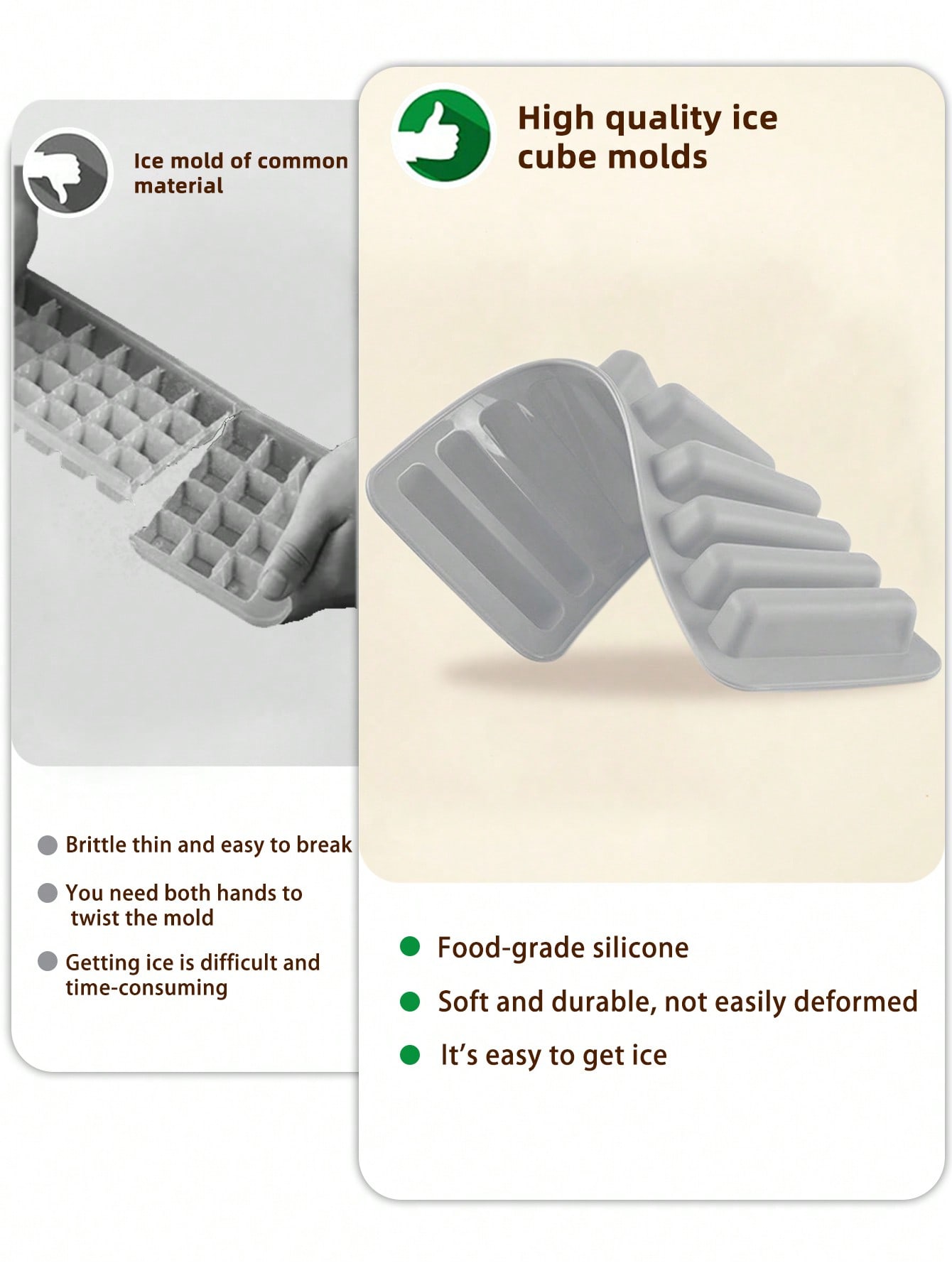 1pc Multi-grid Ice Cube Mold,  - Silicone Mold Tray recensione e prezzo
