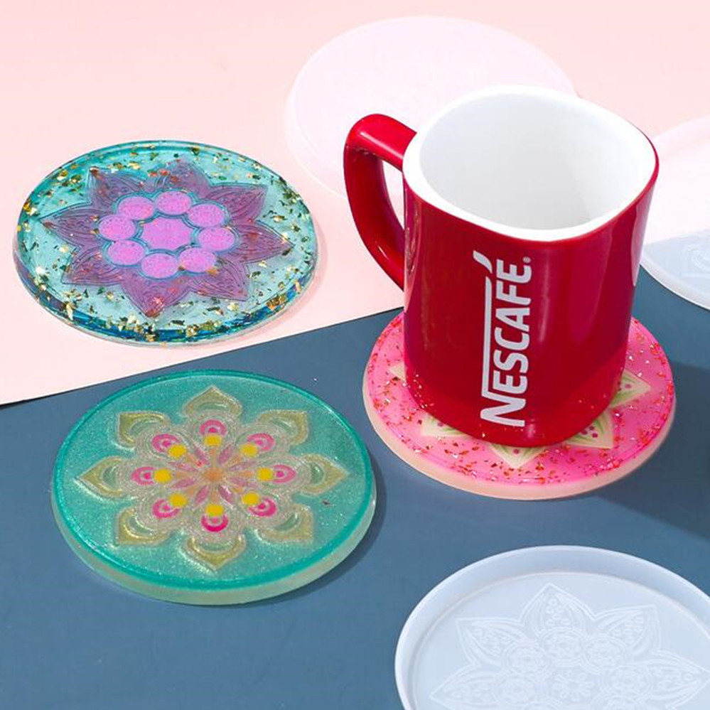 1Pcs Round Coaster Resin Silic - Coaster Mold Round recensione e prezzo