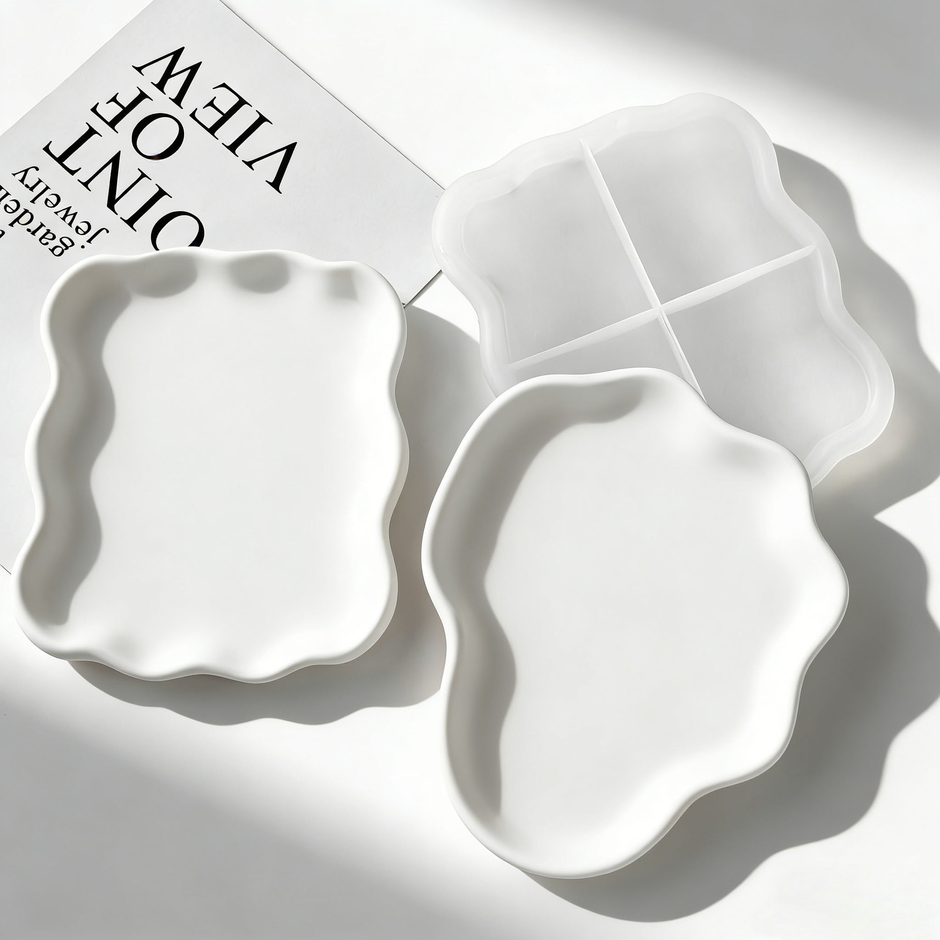 DIY Geometric Wave Plaster Coa - Serving Tray Mold recensione e prezzo