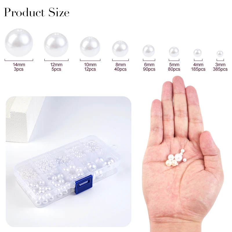 800pcs Artificial Faux Pearl R - Resin Jewelry Kit recensione e prezzo