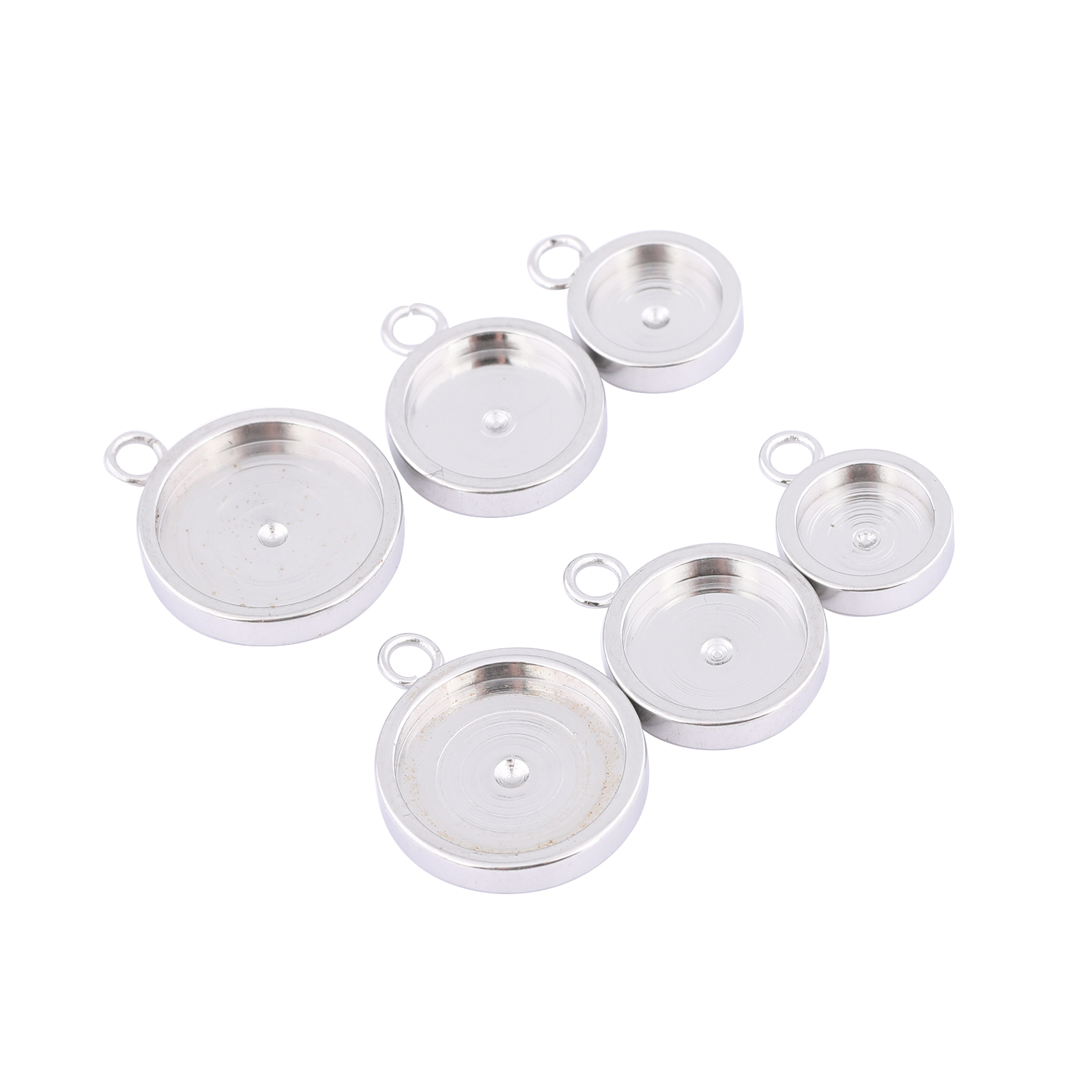 20pcs Stainless Steel 6mm 8mm  - Bezels Set Pendant recensione e prezzo
