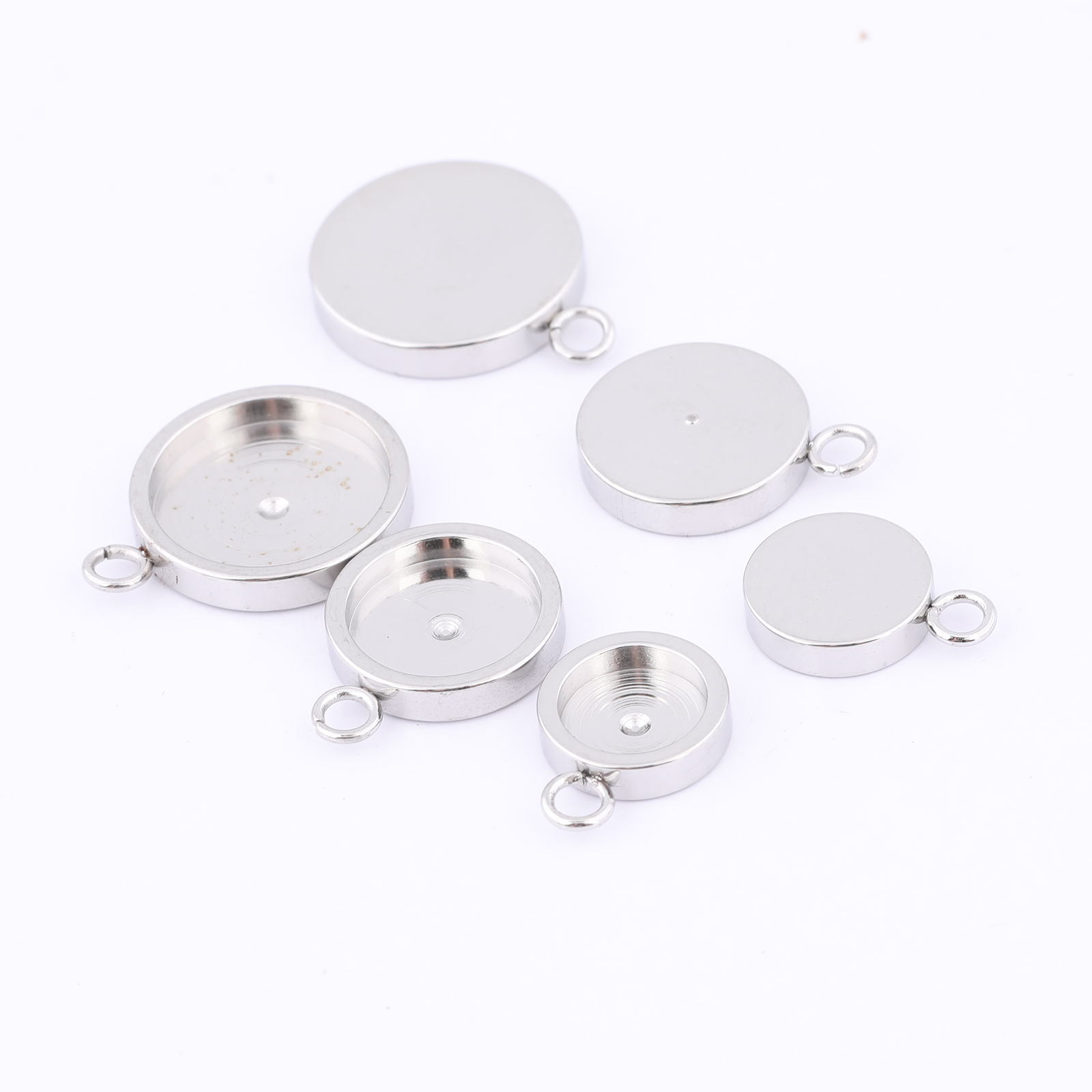 20pcs Stainless Steel 6mm 8mm  - Bezels Set Pendant recensione e prezzo
