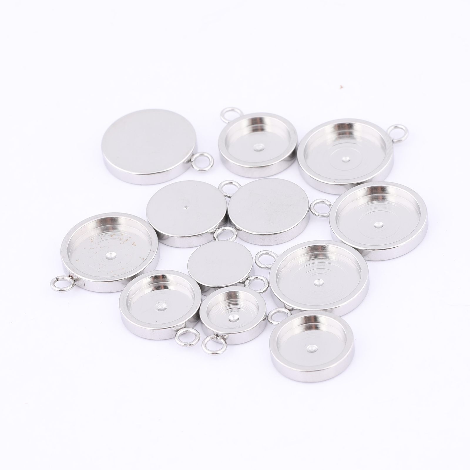 20pcs Stainless Steel 6mm 8mm  - Bezels Set Pendant recensione e prezzo