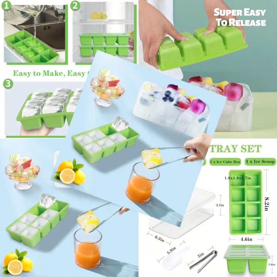 Ice Trays For Freezer With Lid - Silicone Mold Tray recensione e prezzo