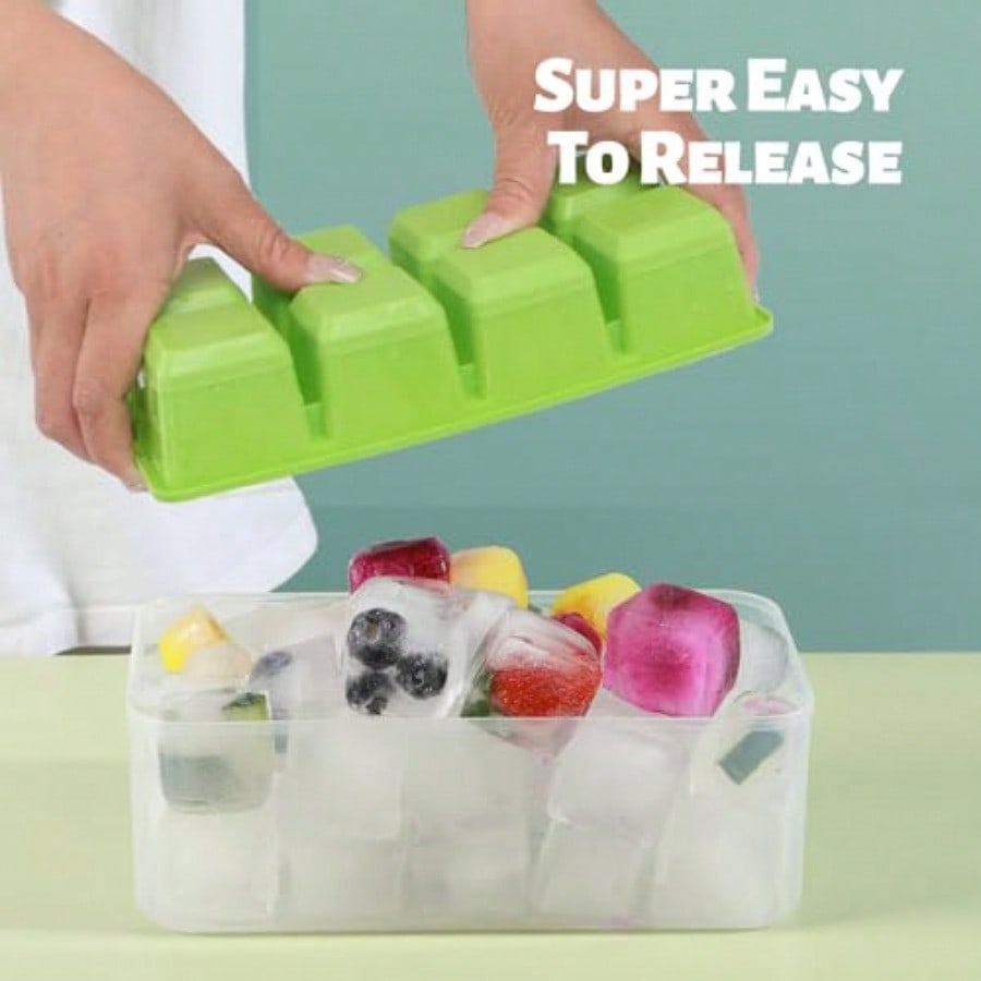 Ice Trays For Freezer With Lid - Silicone Mold Tray recensione e prezzo