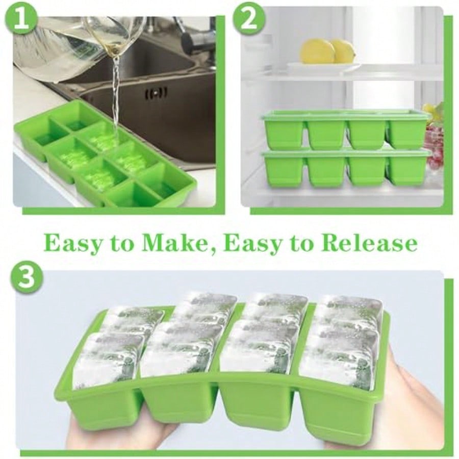 Ice Trays For Freezer With Lid - Silicone Mold Tray recensione e prezzo