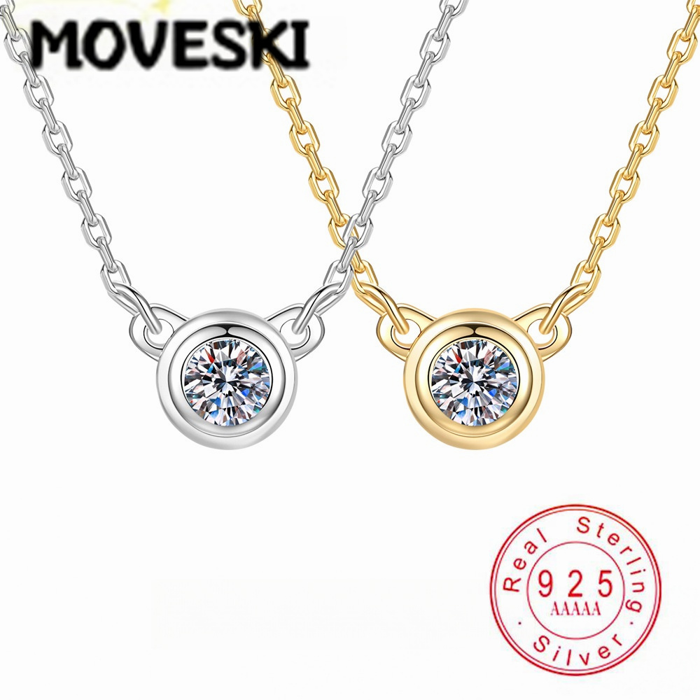 S925 Sterling Silver Moissanit - Bezels Set Pendant recensione e prezzo