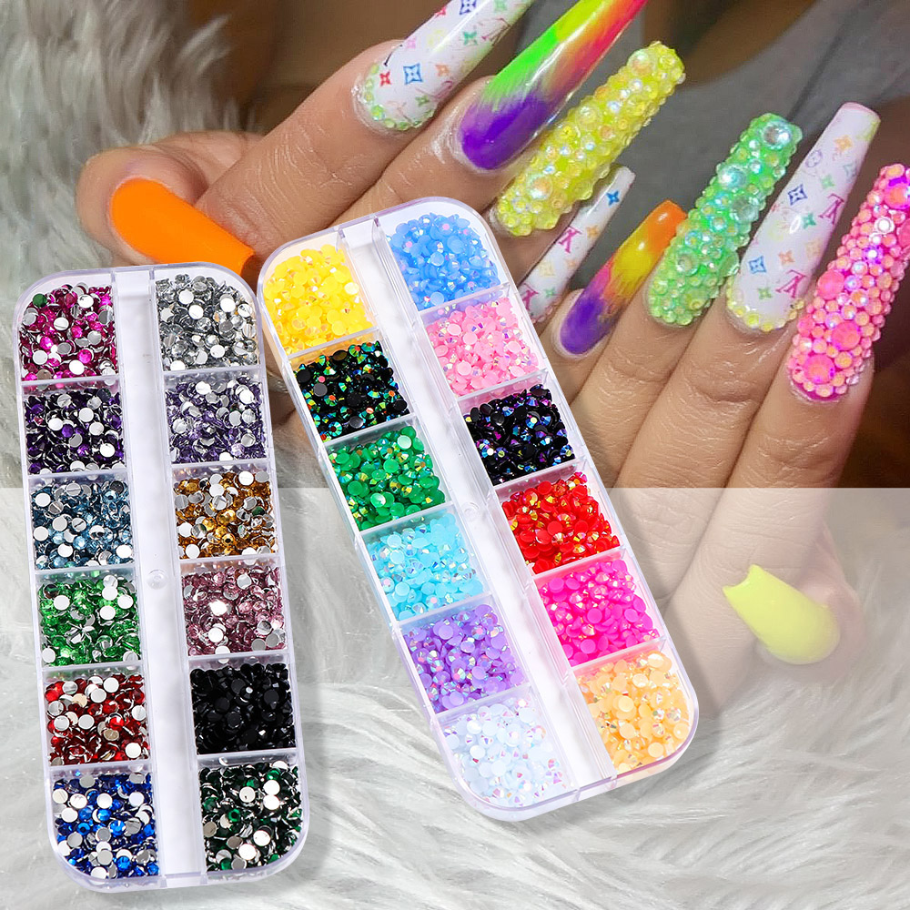 2400pcs 2mm AB Jelly Rhineston - Resin Glitter Pack recensione e prezzo