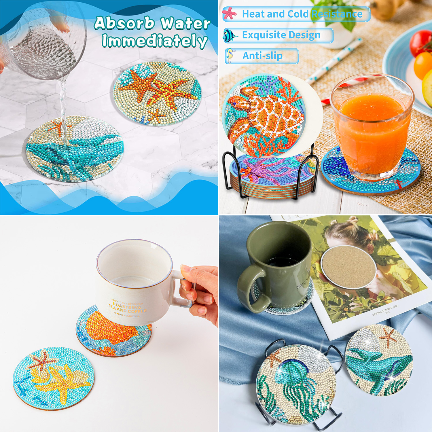 RUOPOTY 8pc/sets Diamond Paint - Resin Craft For Beginners recensione e prezzo