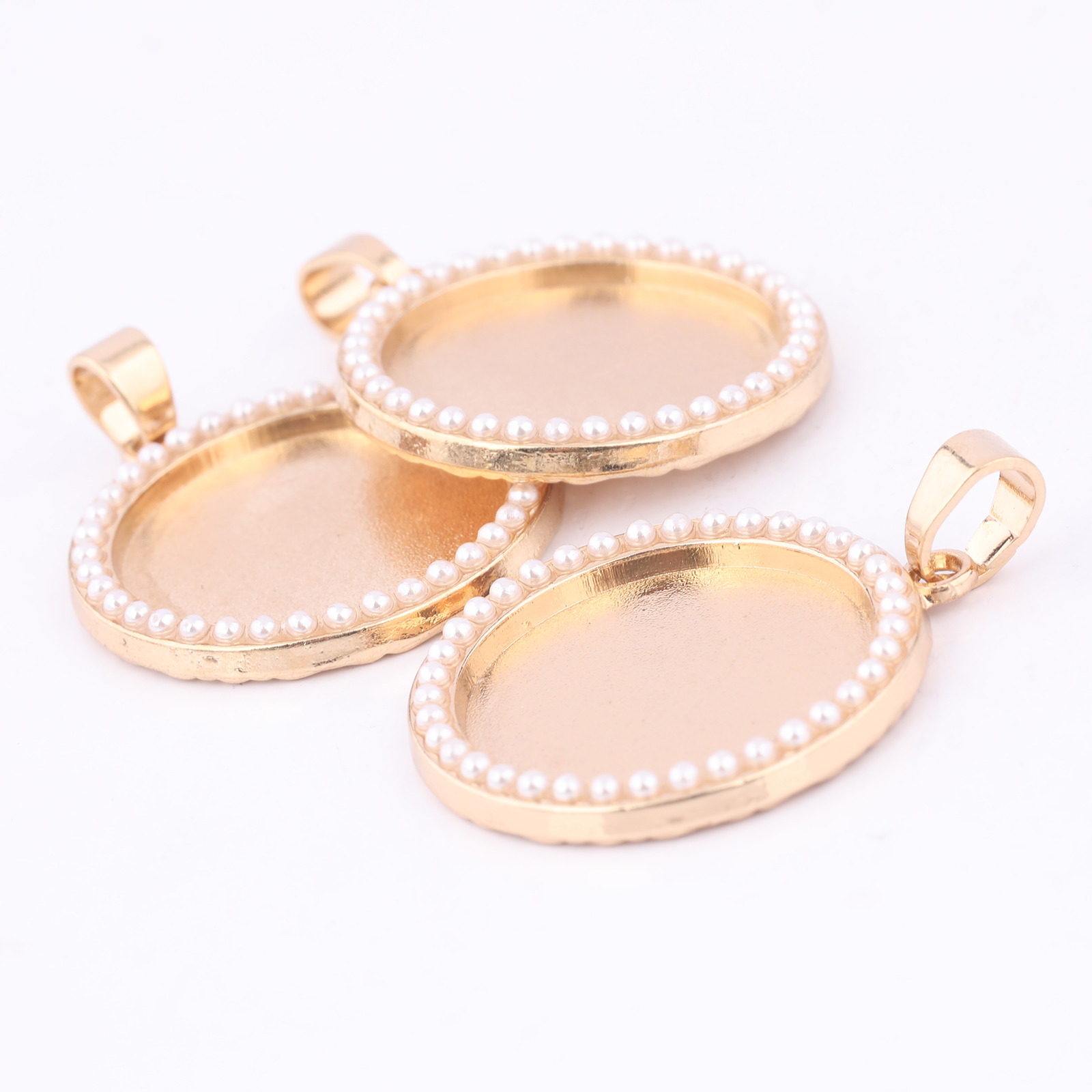 5pcs Kc Gold Pearl Cabochon Ba - Bezels Set Pendant recensione e prezzo