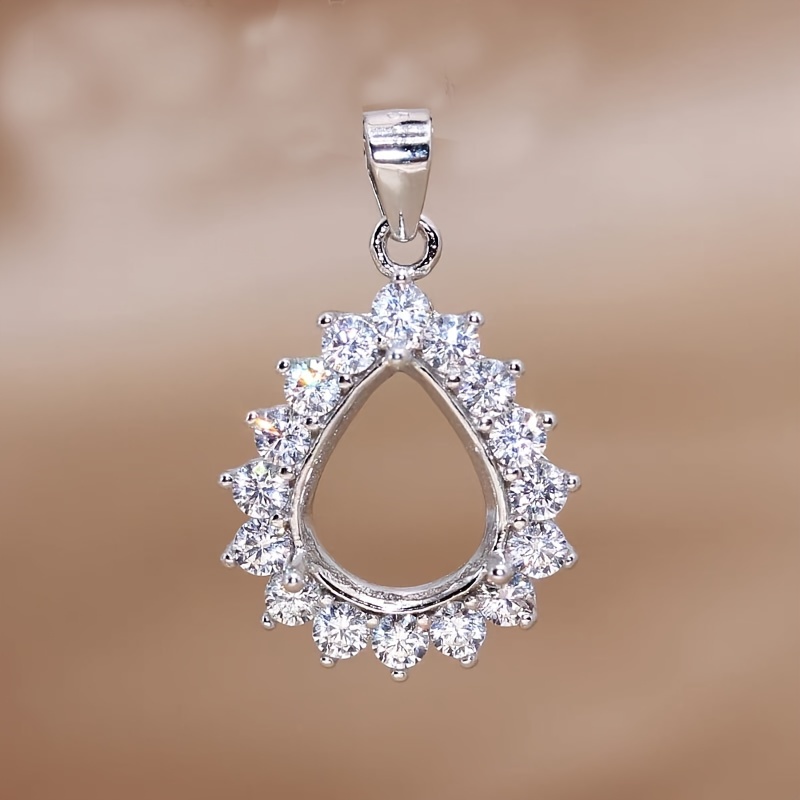 1pc Rose Golden Silvery Tear D - Bezels Set Pendant recensione e prezzo