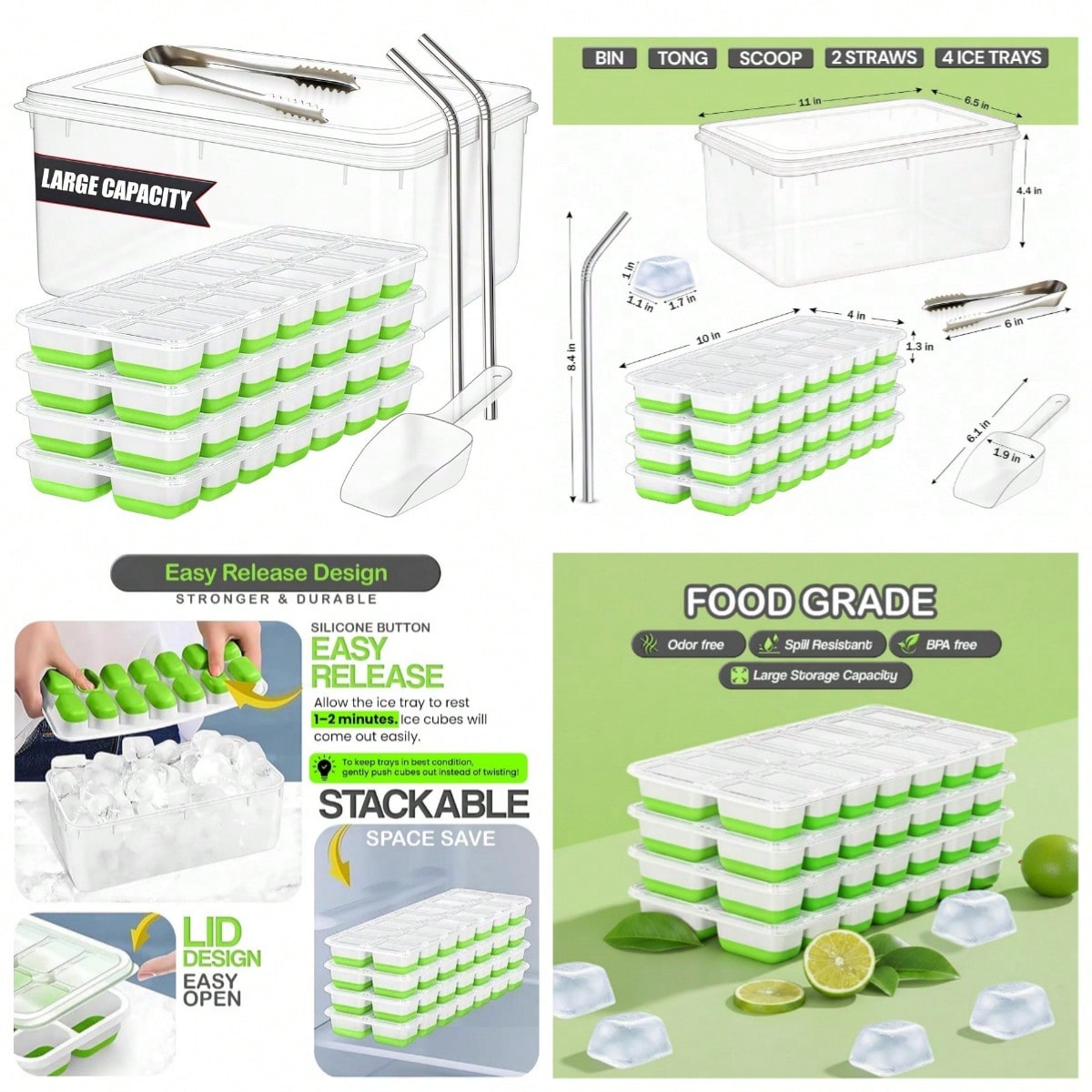 56pcs Tray With Lid And Bin –  - Silicone Mold Tray recensione e prezzo