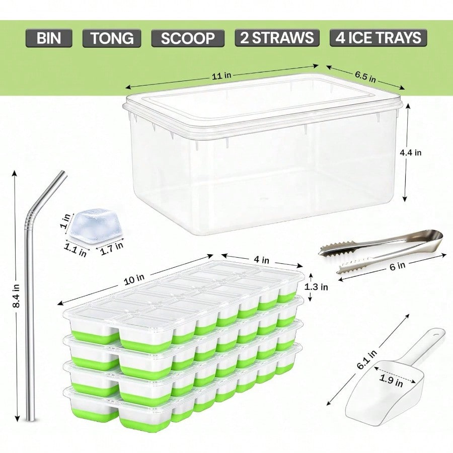 56pcs Tray With Lid And Bin –  - Silicone Mold Tray recensione e prezzo