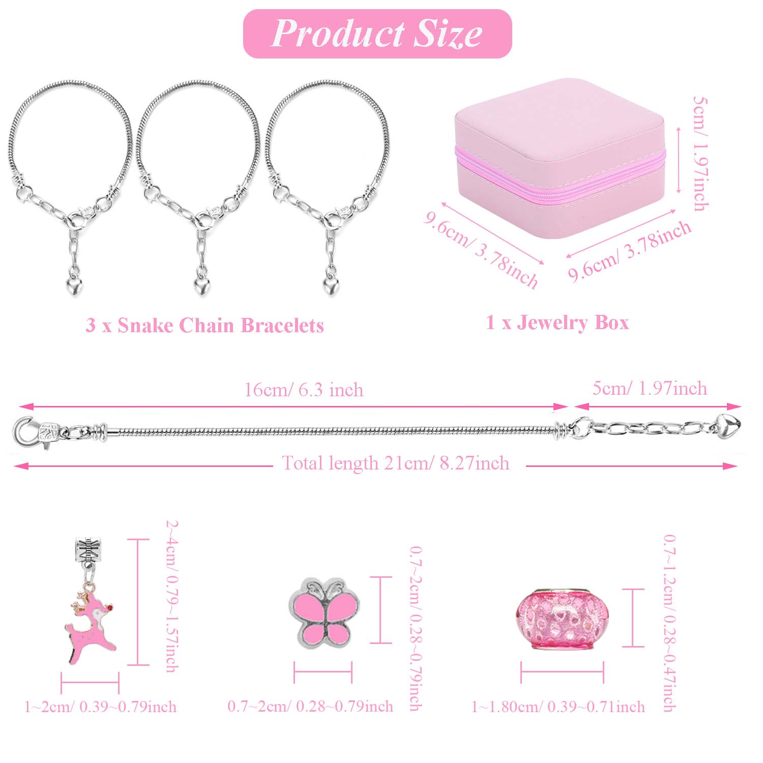 68pcs pink beaded jewelry set, - Resin Jewelry Kit recensione e prezzo