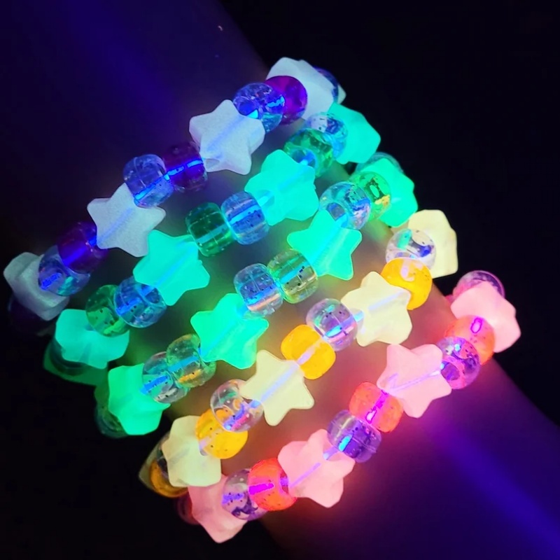 5 Glow star kandi bracelet set - Resin Glitter Pack recensione e prezzo