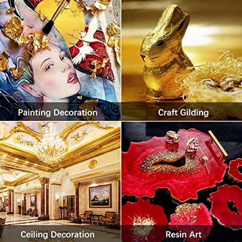 100pcs Imitation Gold Sliver C - Gold Foil Flakes recensione e prezzo