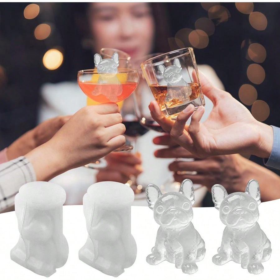 3D French Bulldog Cube Molds 2 - Silicone Mold Tray recensione e prezzo