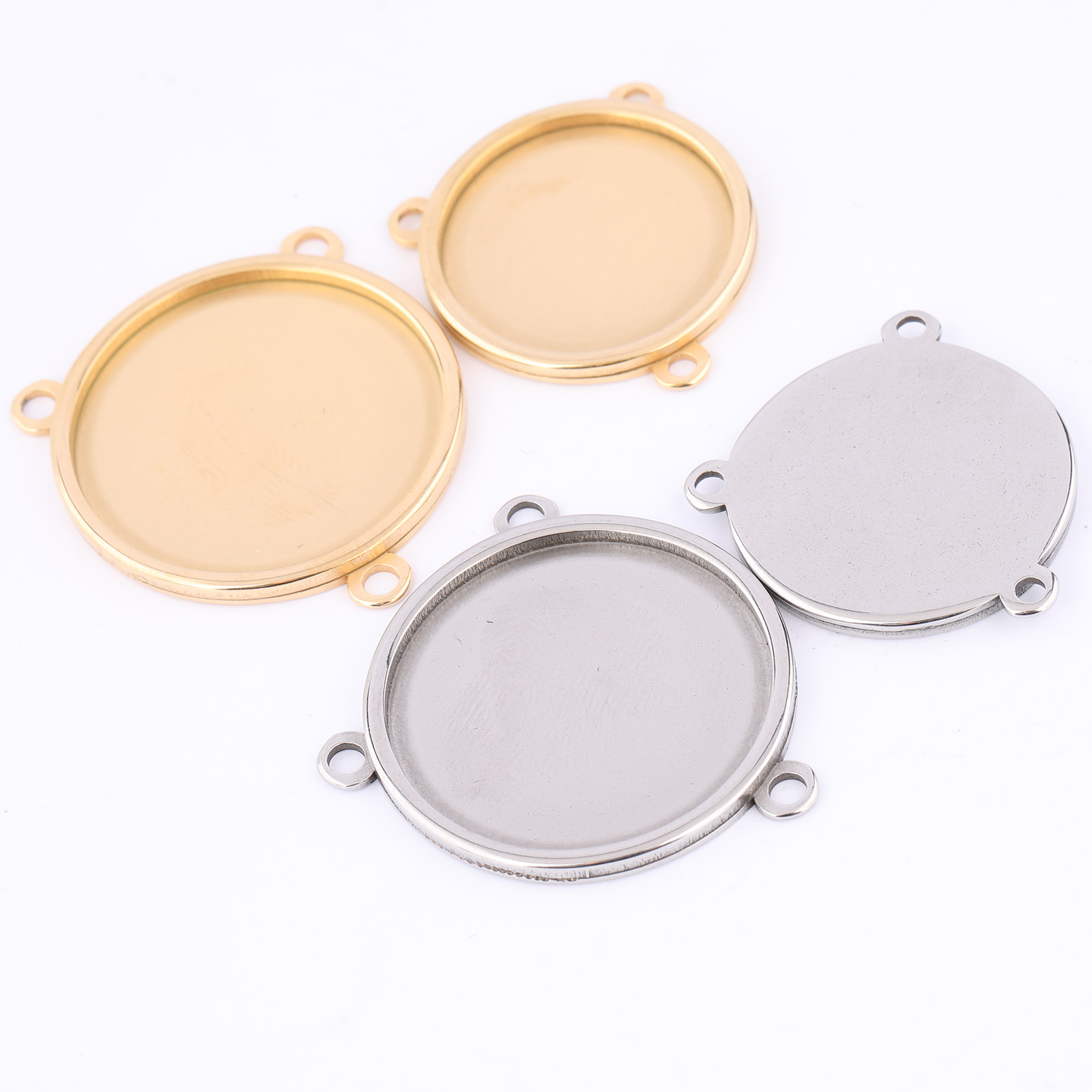 5pcs Stainless Steel Gold Plat - Bezels Set Pendant recensione e prezzo