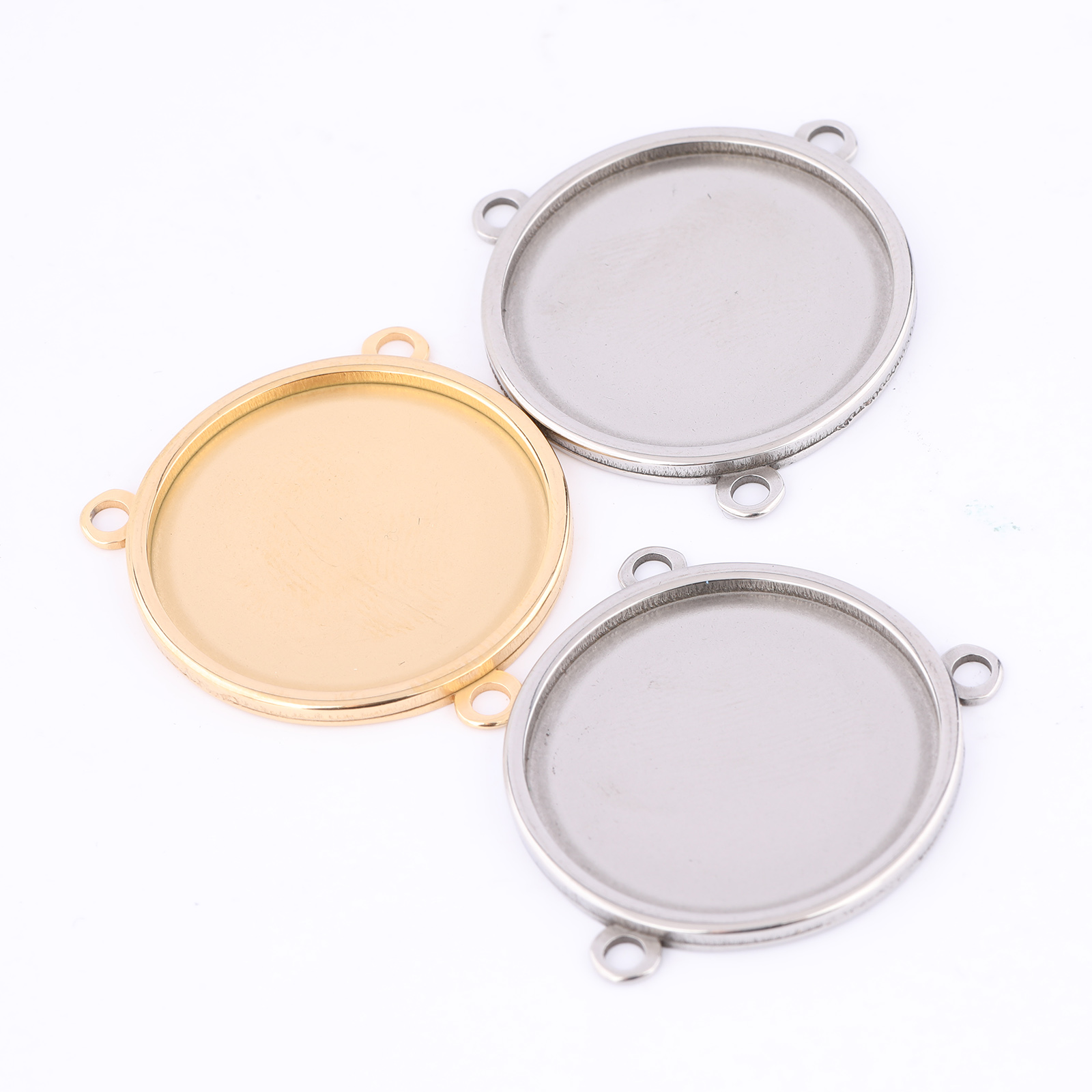 5pcs Stainless Steel Gold Plat - Bezels Set Pendant recensione e prezzo