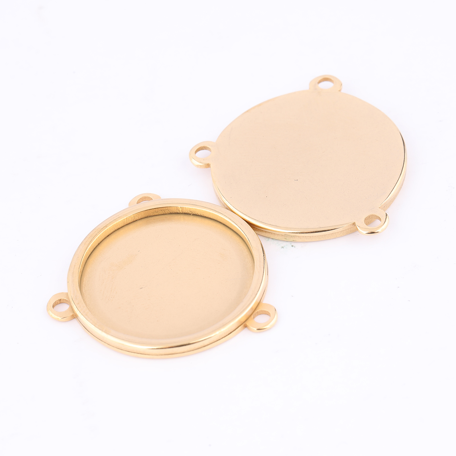 5pcs Stainless Steel Gold Plat - Bezels Set Pendant recensione e prezzo