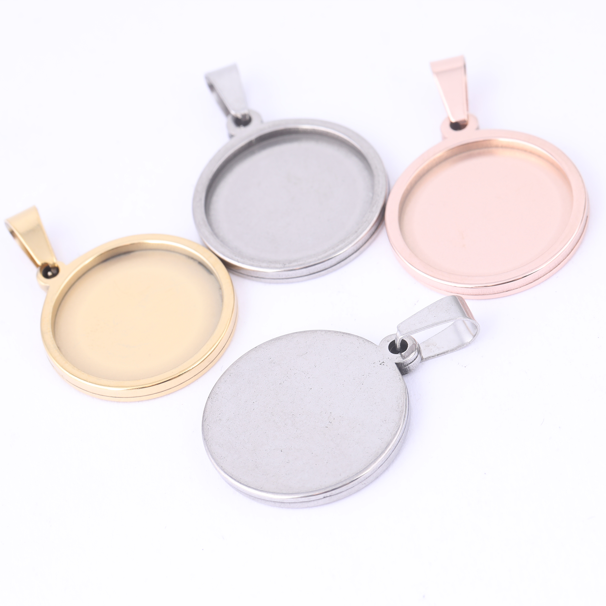 5pcs Stainless Steel 16mm 18mm - Bezels Set Pendant recensione e prezzo